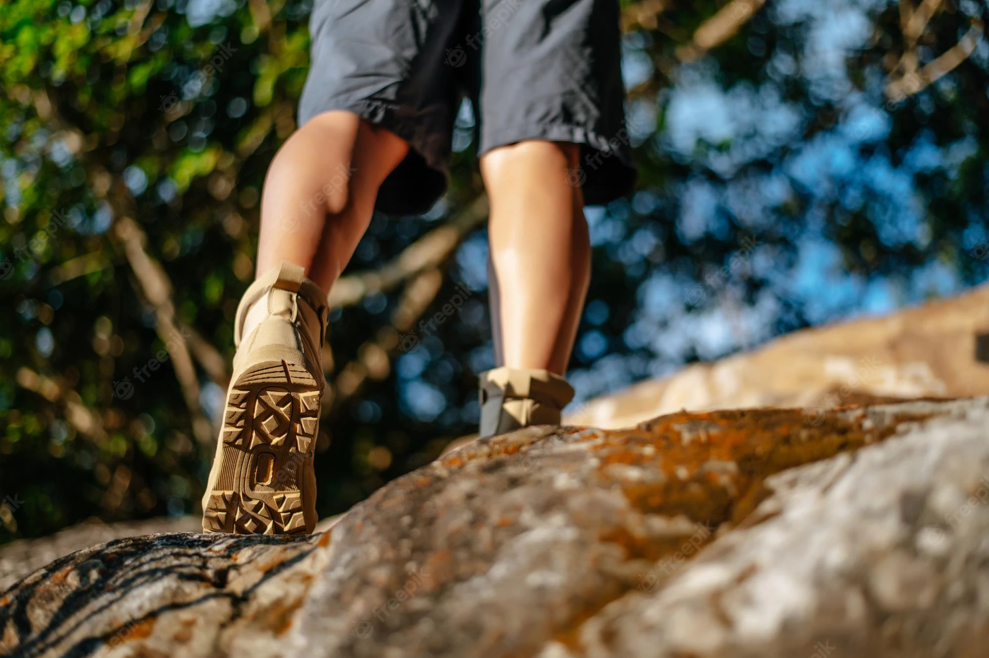 hiking boots with shorts